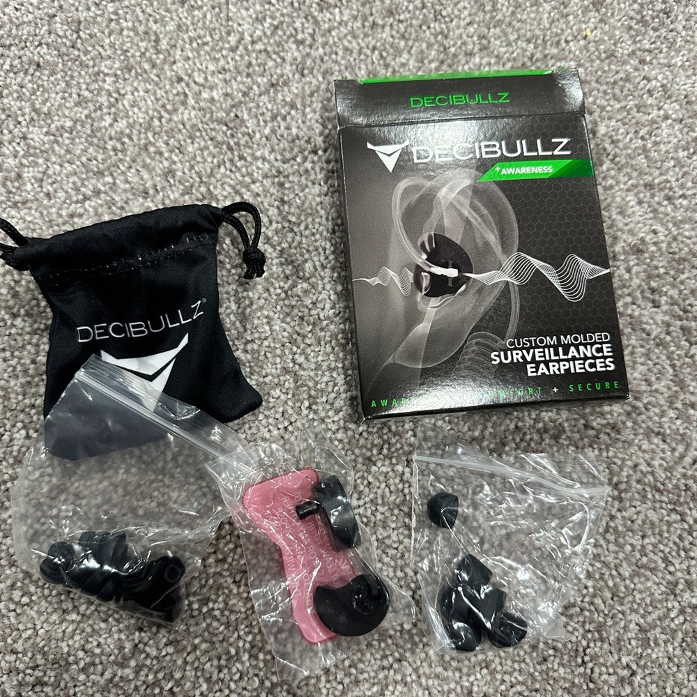 Brand New Black Custom Molded Earpieces